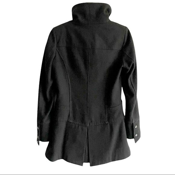 STEVE MADDEN Wool Winter Asymmetrical Coat Black S - Picture 5 of 9